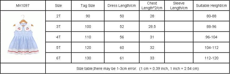 Summer Fancy Princess Dress Embroidered with Сherries - Sky Blue