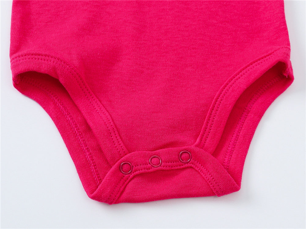 6 pcs/pack Baby Girls Long Sleeve Cartoon Print Cotton Bodysuits - Yellow, White, Blue, Green.