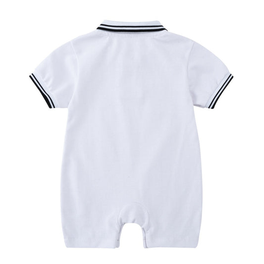 Baby Girls Boys Fashion Polo 100% Cotton Bodysuit - Blue, Pink, White, Dark Blue, Yellow, Grey.