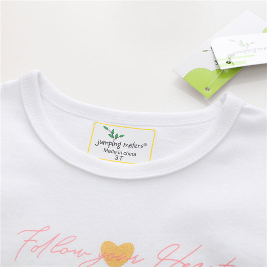 Camiseta Verano Niña Algodón Estampado Animales - Blanco