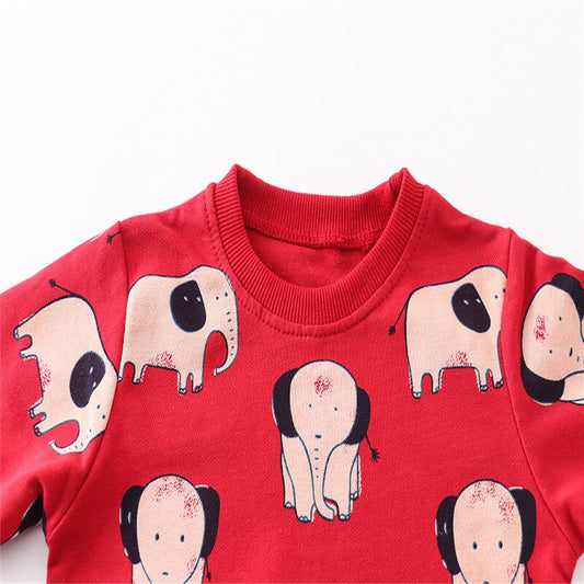 Zeebread New Arrival Apple Print Baby Sweatshirts Cotton Toddler Boys Girls Tops Shirts Hot Selling Children's Clothes.
