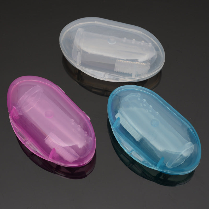 Soft Rubber Non-Toxic Tooth Care Brush for Newborns - Pink, White, Blue