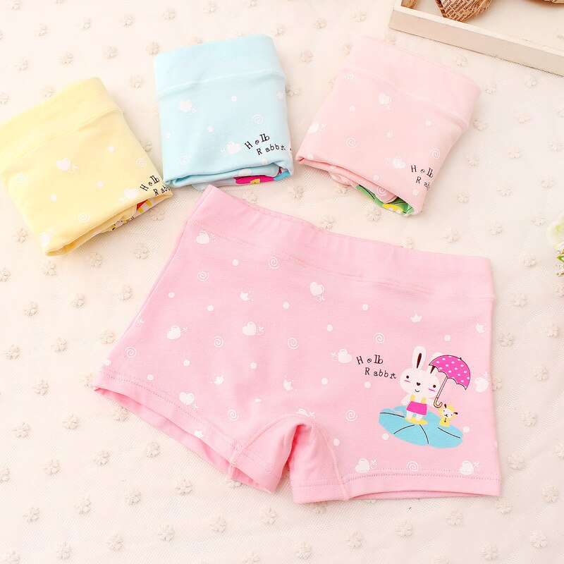 4pcs/pack Girls Lovely Cotton Panties.