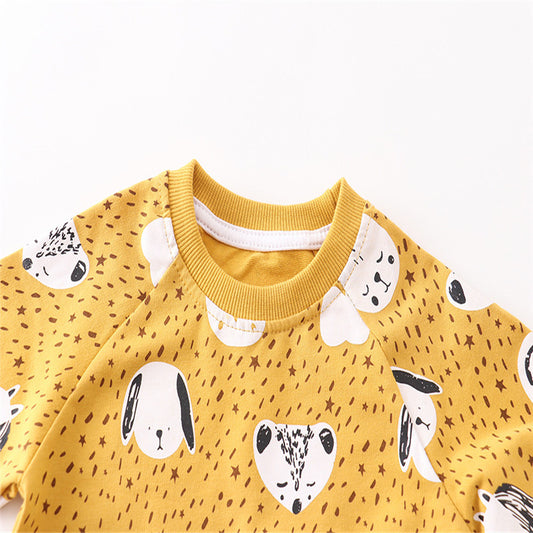 Zeebread New Arrival Dinosaurs Print Girls Clothes Autumn Winter Hot Selling Sweatshirts Kids Sport Tops Toddler Shirts.