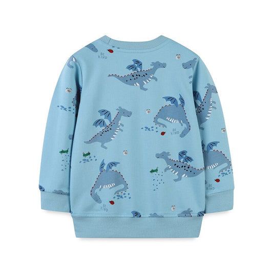 Zeebread Autumn/winter Sweater Dragons Print Boys Hoodie Baby Clothing Children Clothing Sweater Sweatshirts.