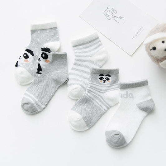 5Pairs/pack 0-2Y Infant Baby Socks Baby Socks for Girls Cotton Mesh Cute Newborn Boy Toddler Socks Baby Clothes Accessories.