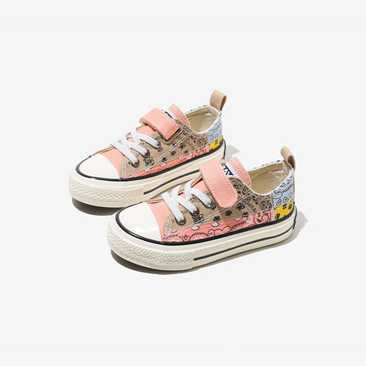 Children's Canvas Casual Breathable Non-slip Sneakers - Pink.