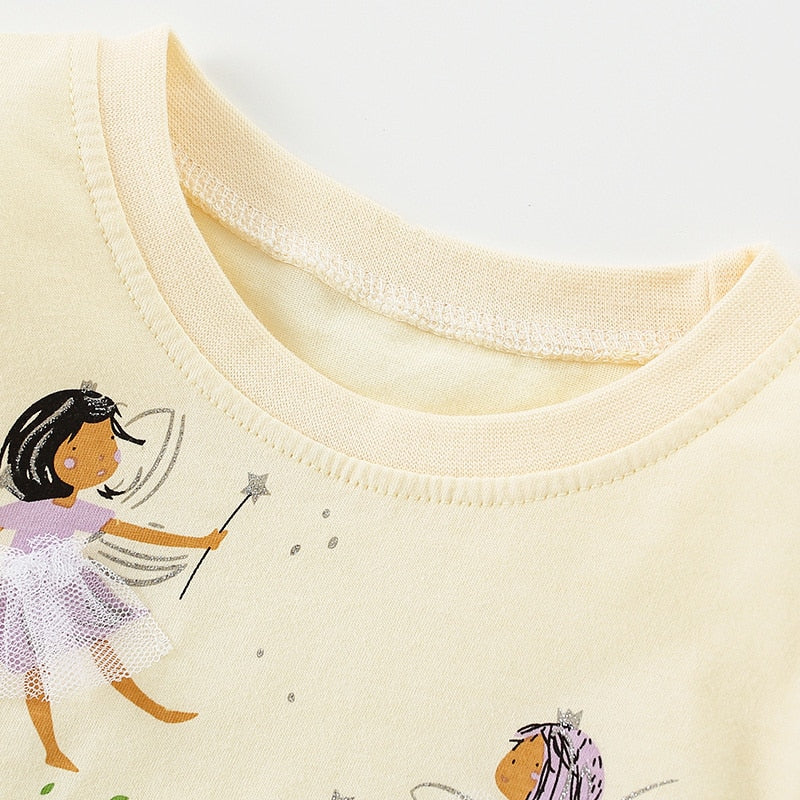 Baby Girls Cotton Soft Comfortable Long Sleeve T-shirt - Yellow