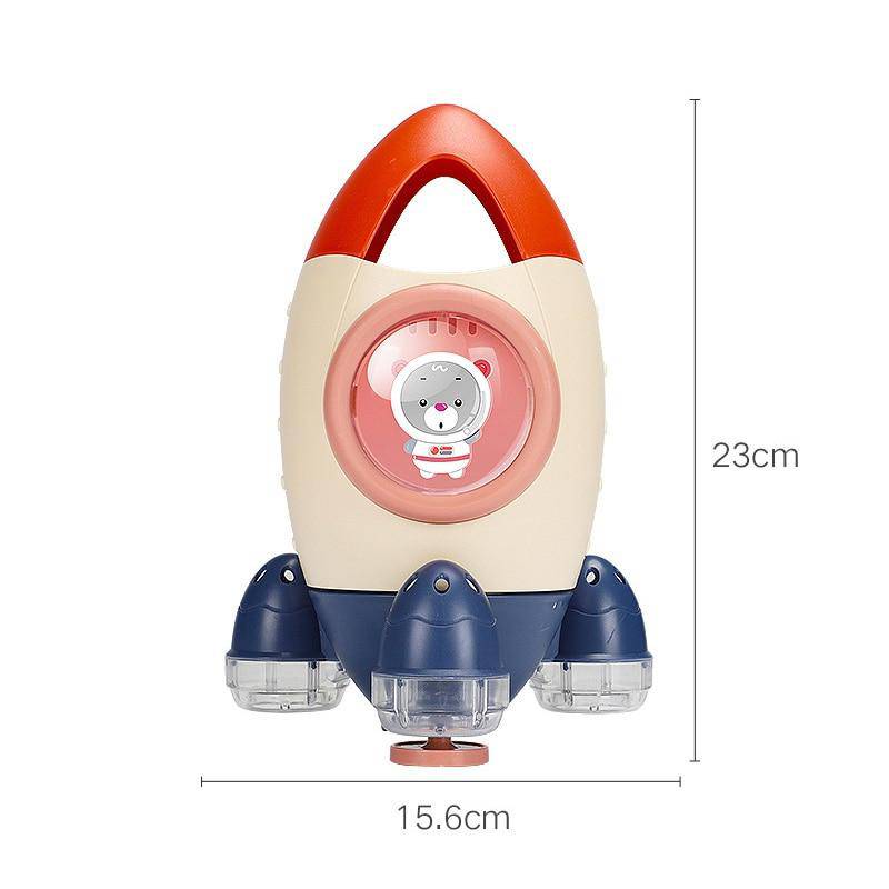 Rocket Shape Rotating Water Spray Bath Toy.
