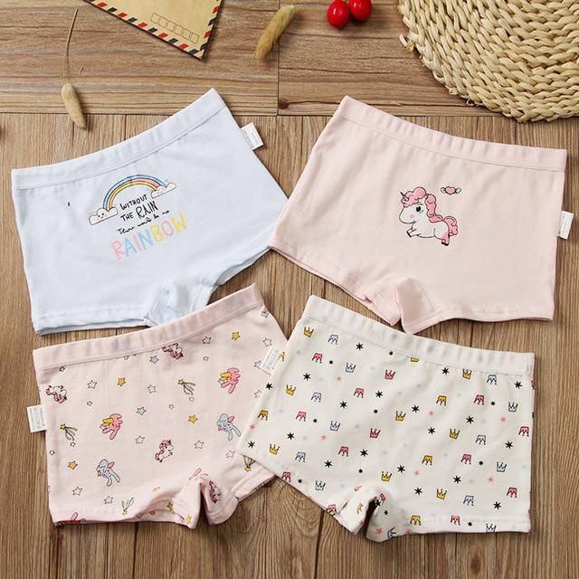Lovely Cute Cartoon Printed Cotton Underwear for Girls from 3 to