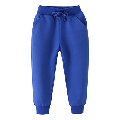 Cotton Casual Sports Trousers – Blue, Yellow