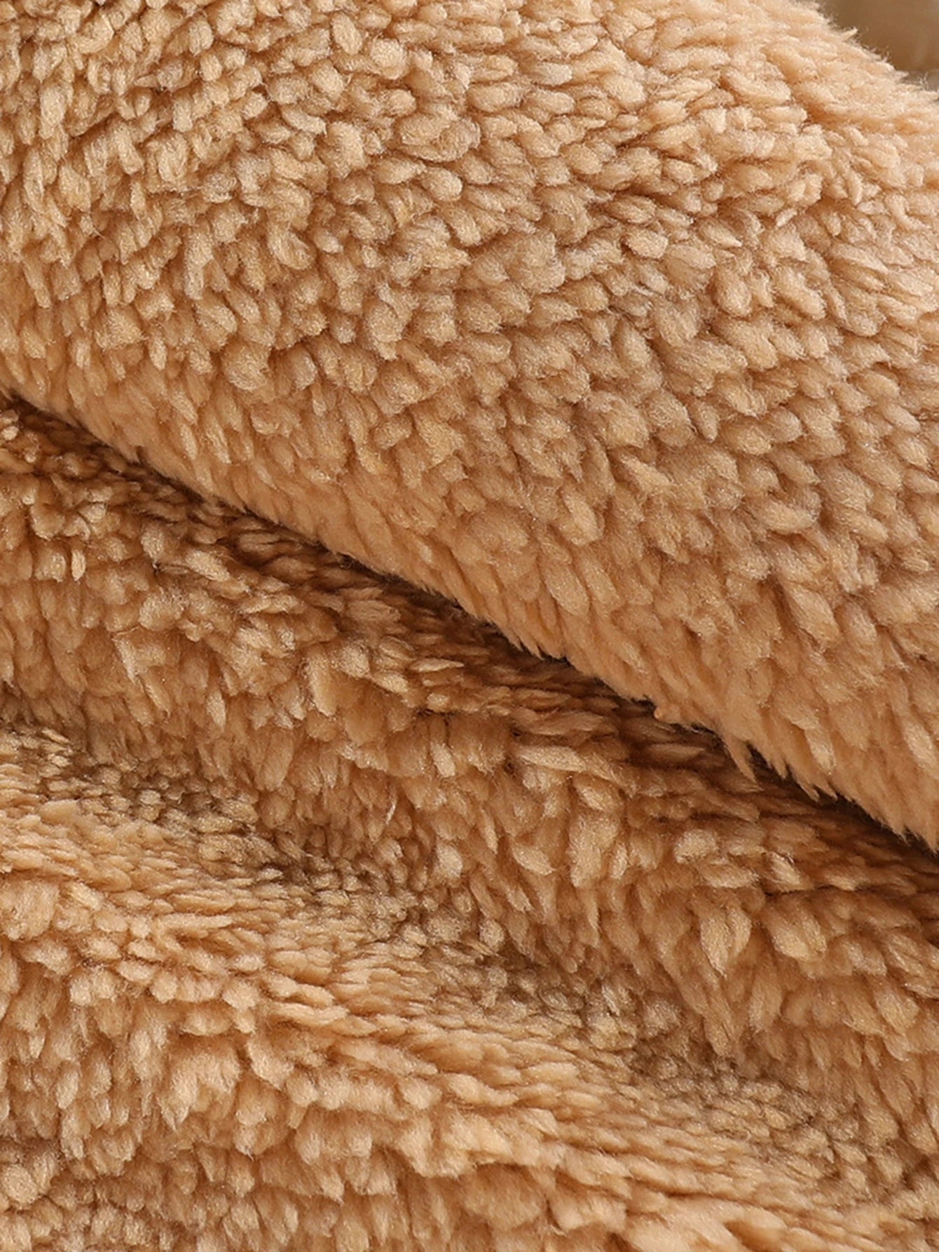 Cute Casual Warm Zip Coat With Hood and Fleece Lining - Beige