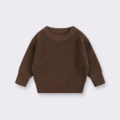 Casual Basic Knitted Kids Pullover - Pink, White, Beige, Grey, Black