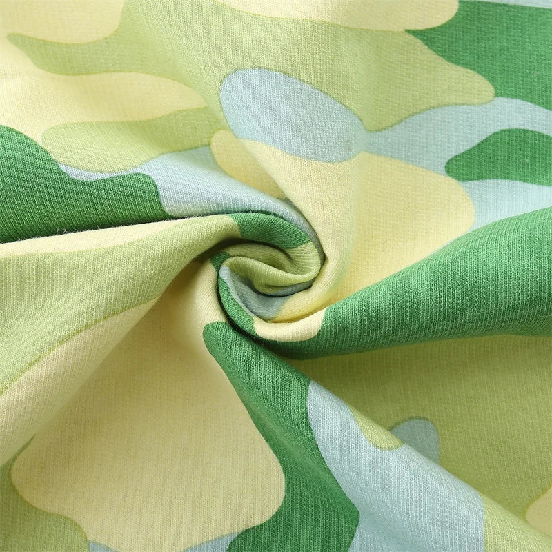 Boys Girls’ Long Sleeve Sweatshirt 100% Breathable Cotton,Tiger Print - Green