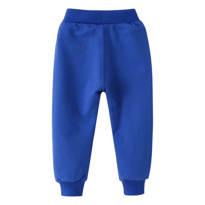 Cotton Casual Sports Trousers – Blue, Yellow