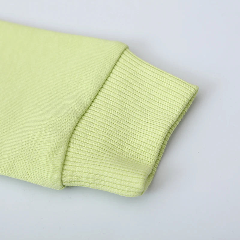 Cotton Long Sleeve Sweatshirt with Cartoon Dinosaurs for Boys & Girls - Green