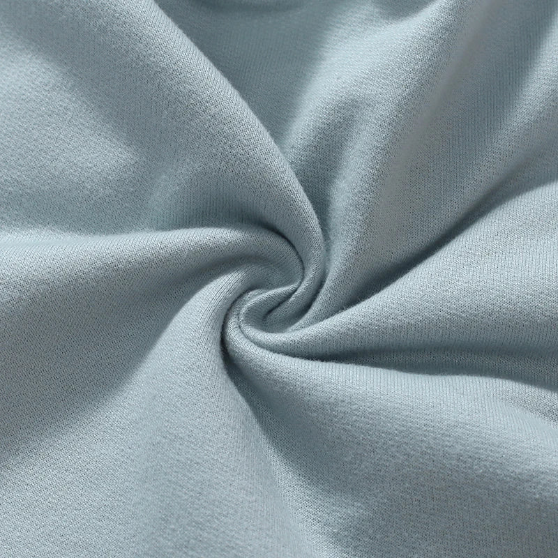 Adorable Cotton Set T-shirt and Leggings With Cute Cat Design - Pastel Blue