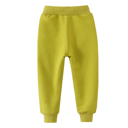 Cotton Casual Sports Trousers – Blue, Yellow