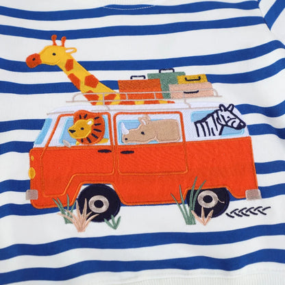 Cotton Sweatshirt and Pants with Different Prints – Green, White, Grey, Yellow, Red, Blue