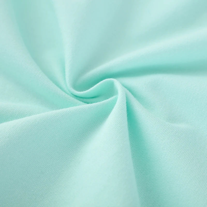 Cotton Embroidered Cartoon Elves Flowers Long Sleeve Sweatshirt for Girls 2-7 Years - Mint Green