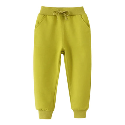 Cotton Casual Sports Trousers – Blue, Yellow