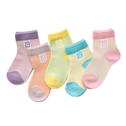 5Pairs/lot 0-2Y Infant Baby Socks Baby Socks for Girls Cotton Mesh Cute Newborn Boy Toddler Socks Baby Clothes Accessories.