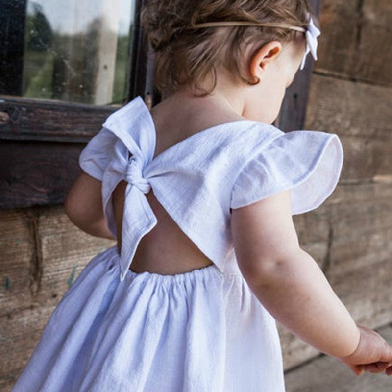 Baby white linen dress hotsell