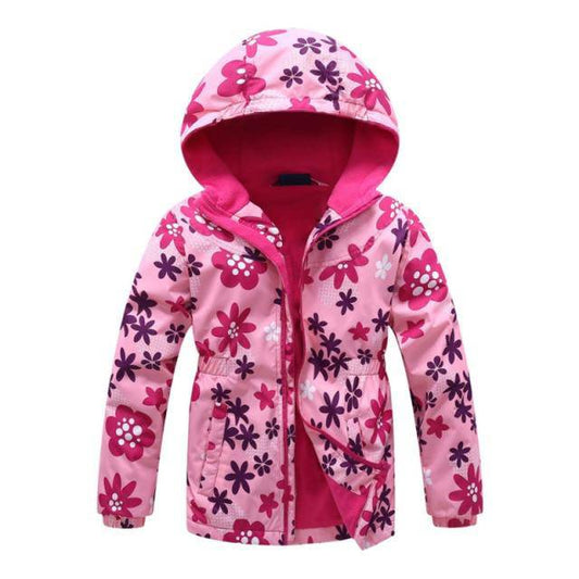 Windbreaker Polar Fleece Windproof Jacket - Pink Rose.